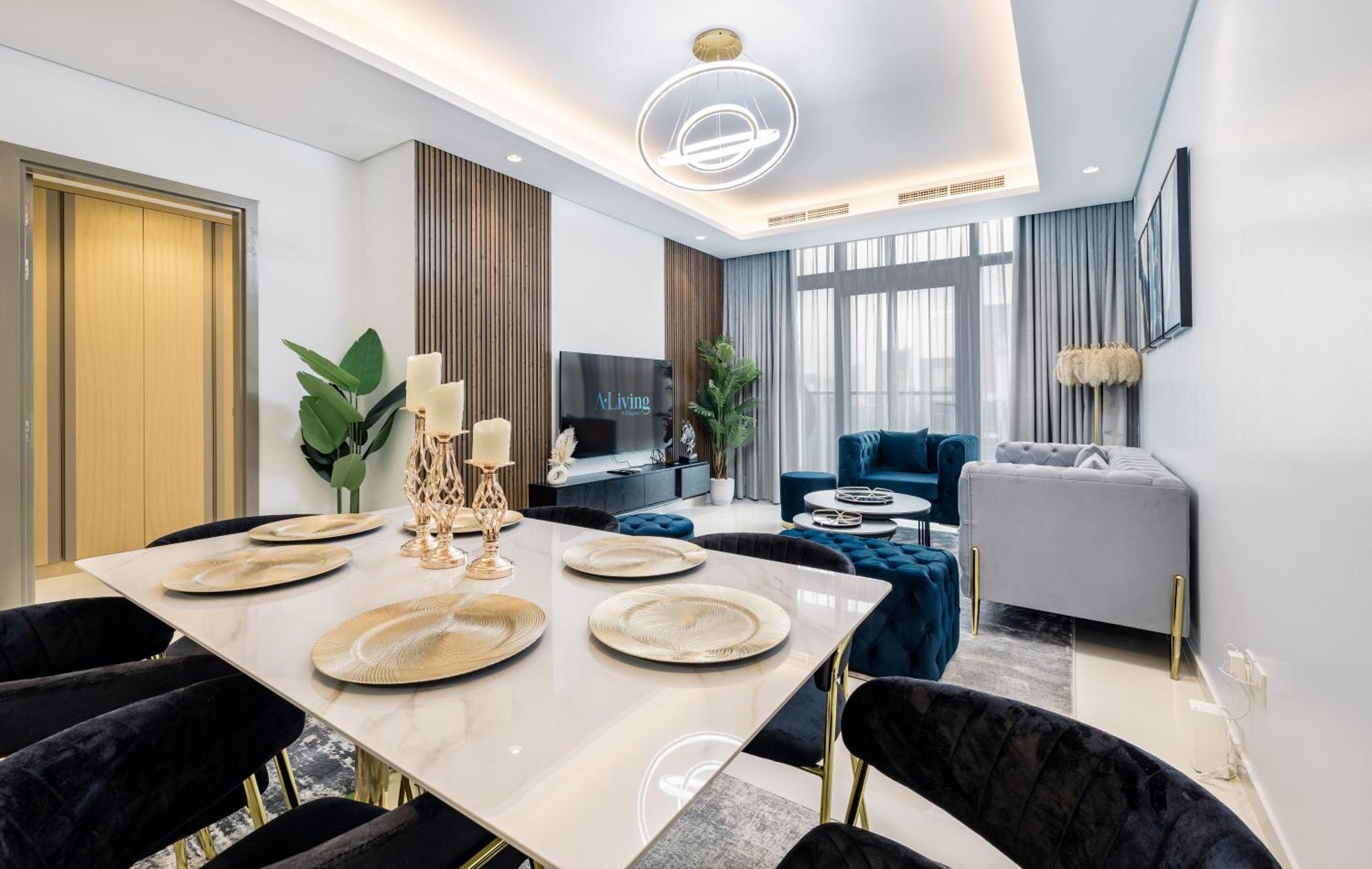 Aliving Luxe 2Br With Burj Khalifa View Infinity Pool Midtown-4704 Apartman Dubaj Kültér fotó